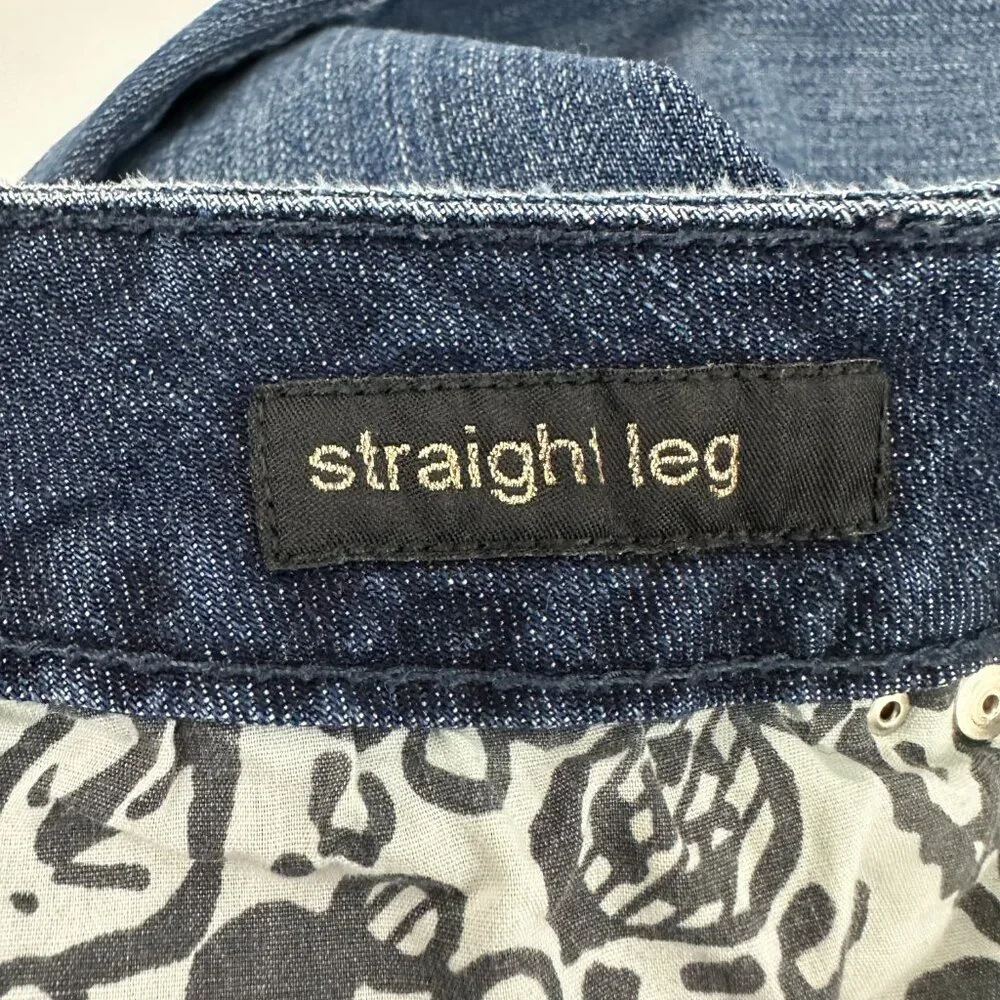 Mossimo‎ Straight Leg Women's size 12 Dark Wash Blue Denim Jeans
